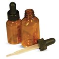Oasis Amber Plastic Dropper Bottle, 1oz, 48 Per Case DB1CS